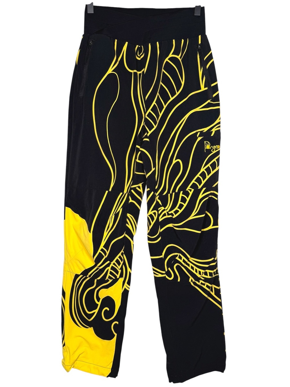 Pangoo Size XS Tiger Origin Pants By Sara Chen Black & Yellow Rock Climbing